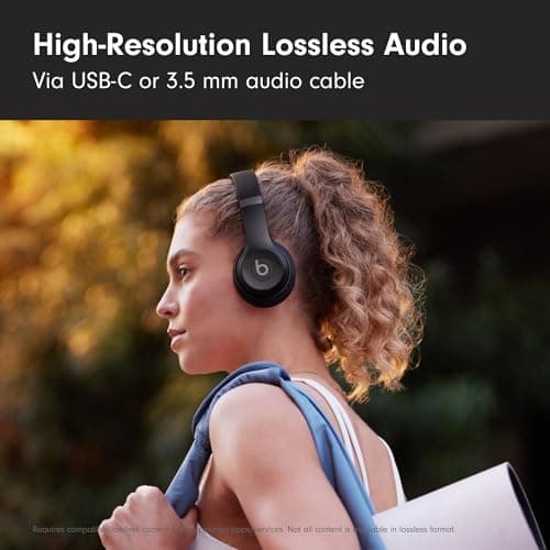 Beats Solo 4 - Wireless On-Ear Bluetooth Headphones, Up to 50-Hour Battery Life, Ultra-Lightweight Comfort, Powerful and Balanced Sound, Apple & Android Compatible - Matte Black thumbnail 7