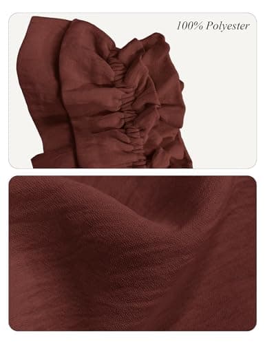 KFUBUO Womens Pajamas Set 2 Piece Ruffle Pj Soft Tank Top and Shorts Sleepwear Set Bridal Pajama for Women Set Brown thumbnail 6