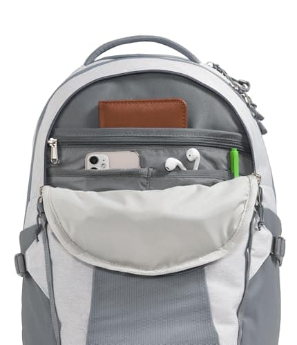 The North Face Women's Recon Everyday Laptop Backpack - Commuter Travel Bag, 18" Laptop Sleeve, Water-Repellent, TNF White Metallic Mélange/Mid Grey-NPF, One Size thumbnail 6