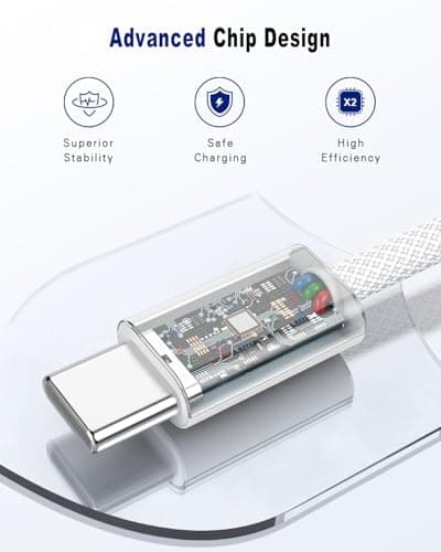 Miniatura de Cable USB-C a USB-C Wangmai, paquete de 2 de 1.8m y 60W, carga rápida para iPhone 15/16 y Samsung 5