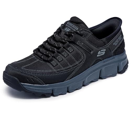 Skechers Men's Summits AT Hands Free Slip-in Sneaker, Black/Charcoal, 9.5