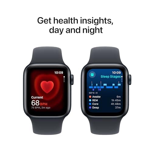 Open Box - Like New Apple Watch SE (2nd Gen) [GPS 40mm] Smartwatch with Midnight Aluminum Case with Midnight Sport Band S/M.