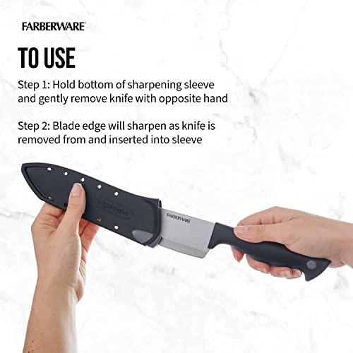 Cuchillo de Chef Farberware Edgekeeper de 6 Pulgadas con Funda Autoafilable