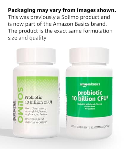 Amazon Basics Daily Probiotic, 10 Billion Active Cultures, Supporting Digestive and Intestinal Health, Capsule, 60 Count, Two Month Supply thumbnail 2