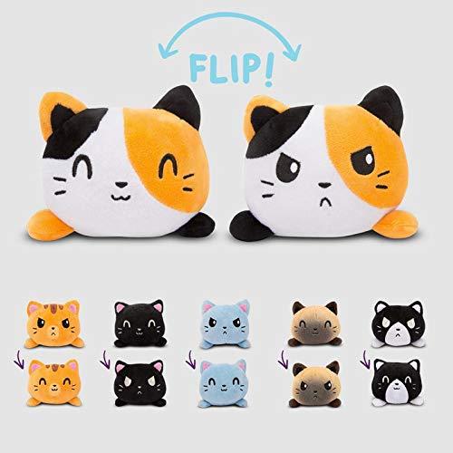 TeeTurtle Reversible Cat Plushie 4-Inch Calico Two-Sided Flip Plush Toy with Embroidered Details - Cute Mini Collectible Plush for Kids, Teens, and Adults thumbnail 7