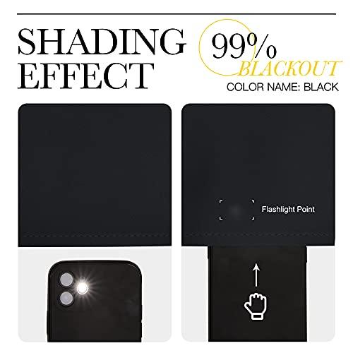 NICETOWN Pitch Black Solid Thermal Insulated Grommet Blackout Curtains/Drapes for Bedroom Window (2 Panels, 42 inches Wide by 63 inches Long, Black) thumbnail 6