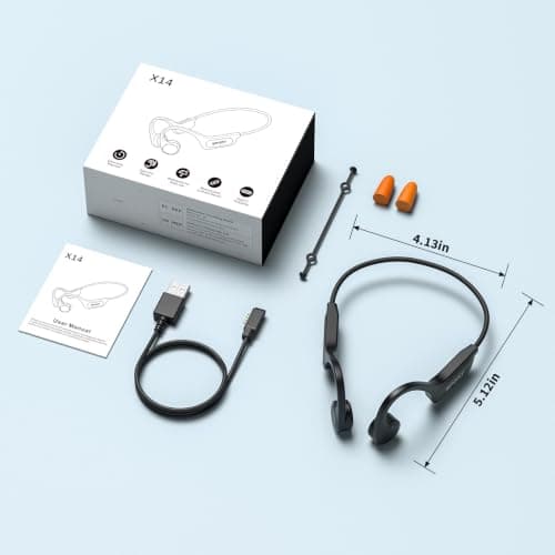 Miniatura de Audífonos CXK Inalámbricos de Conducción Ósea Bluetooth 6.0 con Diseño de Oído Abierto y Micrófono 9