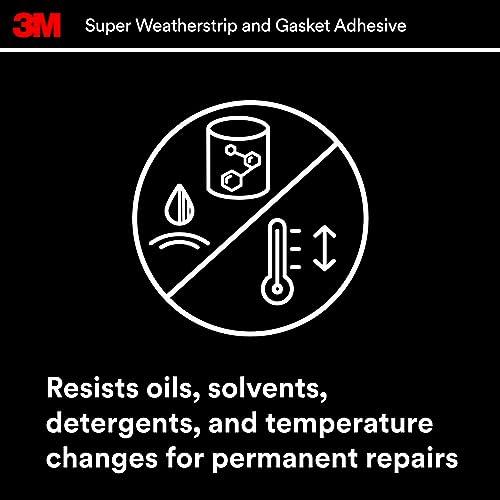 3M Super Weatherstrip and Gasket Adhesive, 08581, Black, 2 fl oz Tube, 1 Per Pack thumbnail 9