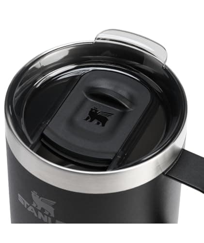STANLEY Everyday Camp Mug 12oz | Drink Through Lid | Cup for Coffee, Tea and Drinks | Insulated Stainless Steel Coffee Mug | BPA-Free | Black 2.0 thumbnail 4