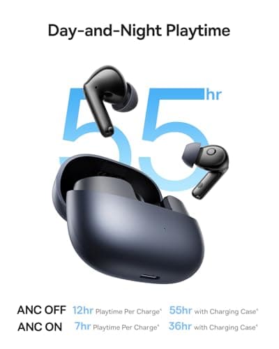 Two Items: Baseus Bass BP1 Pro ANC Wireless Earbuds + 6' 100W USB-C Cable thumbnail 7