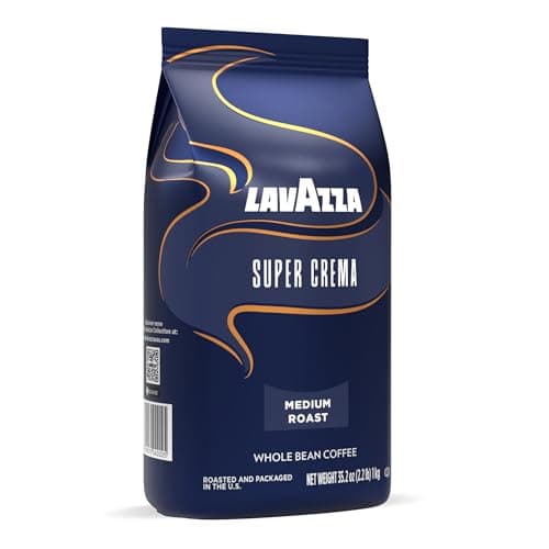 Miniatura de Lavazza Super Crema Café en Grano Entero, Tueste Medio Espresso, Mezcla Arábica y Robusta, 6 Bolsas de 2.2 lb 2