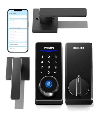 Cerradura Inteligente Digital Philips con Manijas, Acceso Sin Llave, Huella y PIN