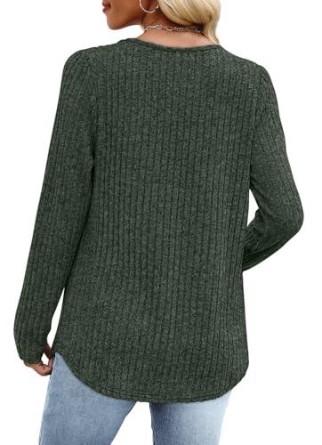 WIHOLL Fall Outfits for Women 2025 Long Sleeve Shirts for Women Dressy Casual Womens Boho Tops Trendy Sweaters Early Fall Fashion Clothing Old Money Clothes School Outfits for Teac thumbnail 5