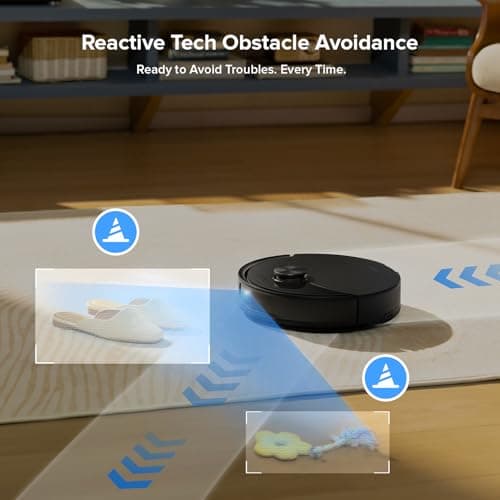 Robot aspirador y trapeador Roborock Q10 S5+ con base de autovaciado (Negro)