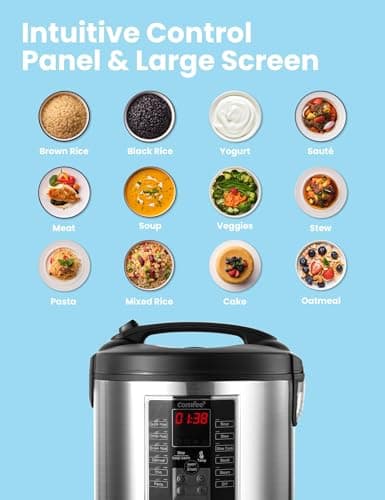 Miniatura de Olla Multicocina COMFEE' 12 en 1 (5.2 Qt) - Arrocera, Vaporera y Más 7