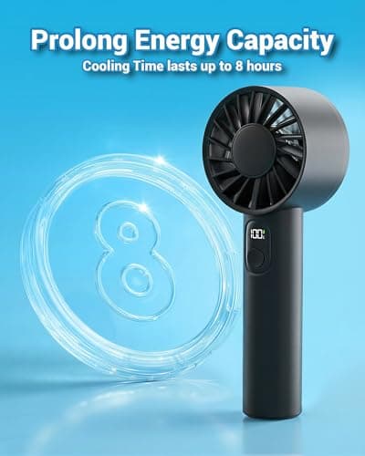 Miniatura de Miniventilador Portátil FrSara Recargable con 6 Velocidades y 3000mAh 3