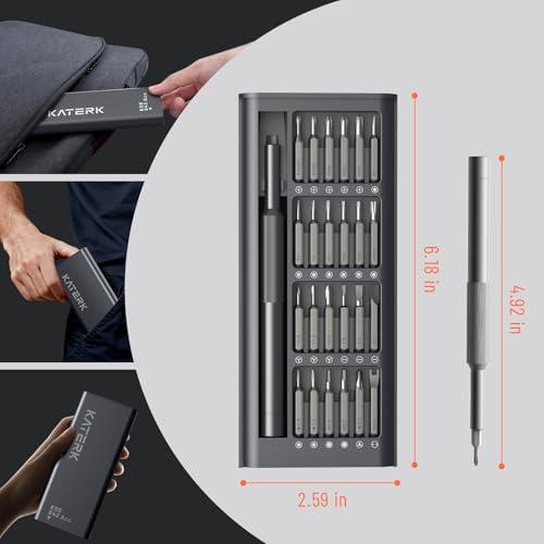 KATERK 25 en 1: Juego de Desarmadores de Precisión Magnéticos para Electrónica
