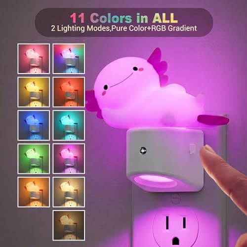 Miniatura de Luz Nocturna 3D de Axolote JandCase para Niños 2