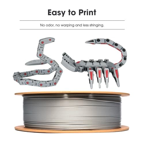 eSUN PLA Basic Filament 1.75mm, 3D Printer Filament High Speed PLA for Fast Printing, 1KG Spool (2.2 LBS) 3D Printing Filament for High Speed 3D Printers, Cold White
