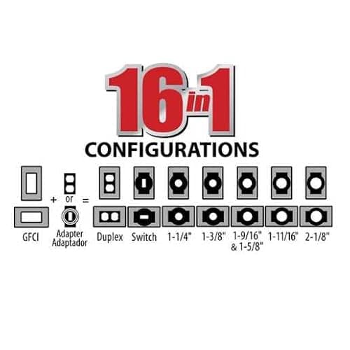 TayMac MM420C 1-Gang Nonmetallic Extra Duty Weatherproof In-Use Horizontal/Vertical 16-in-1 Standard Cover, 2.75 in, Clear thumbnail 3