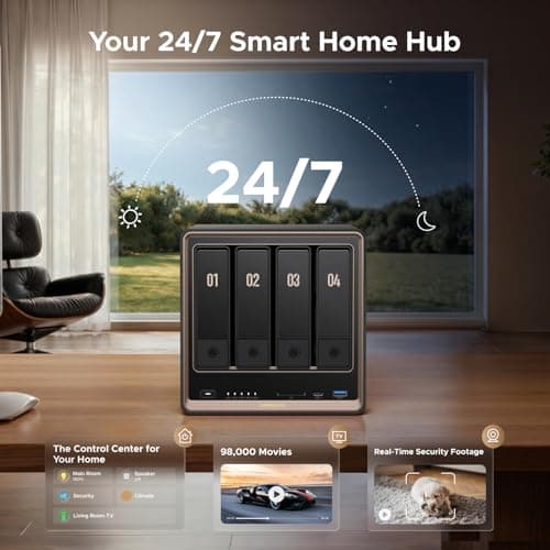 NAS UGREEN DXP4800 GT 4 Bahías - Almacenamiento de Red, AMD R2514, 8GB RAM, 10GbE, NVMe, HDMI 4K