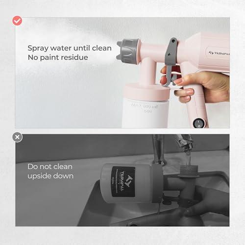 Miniatura de Pistola de Pintura HVLP Tilswall Ultraligera, 2 Boquillas y 3 Patrones 8