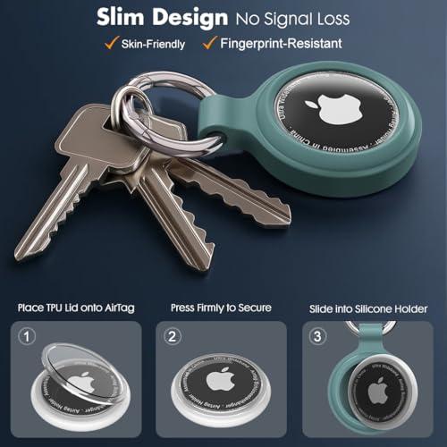 4 Fundas Llavero Impermeables y Antiperdida para Apple AirTag