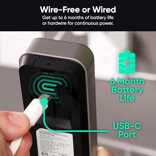 Wyze Battery Video Doorbell Wireless Camera, 1536x1536 HD+ with Color Night Vision, 2-Way Audio, 1:1 Head-to-Toe View, Person/Vehicle/Package Monitor, Wire-Free/Wired Option, 1 Min thumbnail 6