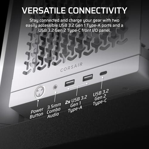 CORSAIR 4000D RS Frame Modular High Airflow Mid-Tower PC Case – 3X CORSAIR RS Fans – InfiniRail™ Fan Mounting System – Fits Multiple 360mm Radiators – Reverse Connector Motherboard thumbnail 8