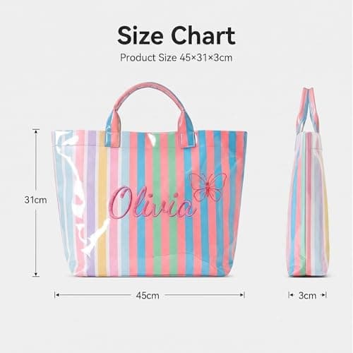 Bolsa Tote KEQHAULI Impermeable Bordada Personalizada para Mujer: Regalo Ideal