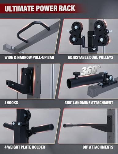 Major Fitness Drone3 Smith Machine, All-in-One Home Gym Power Rack with Cable Crossover, Pull-Up Bars, T-Bar & Squat Station, Heavy-Duty Full-Body Workout for Strength Training (D3 thumbnail 5
