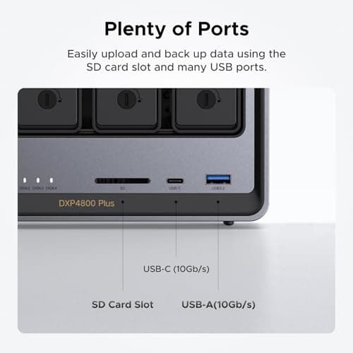 Miniatura de NAS UGREEN DXP4800 Plus de 4 Bahías para Familias, Creadores y Pequeños Equipos 9