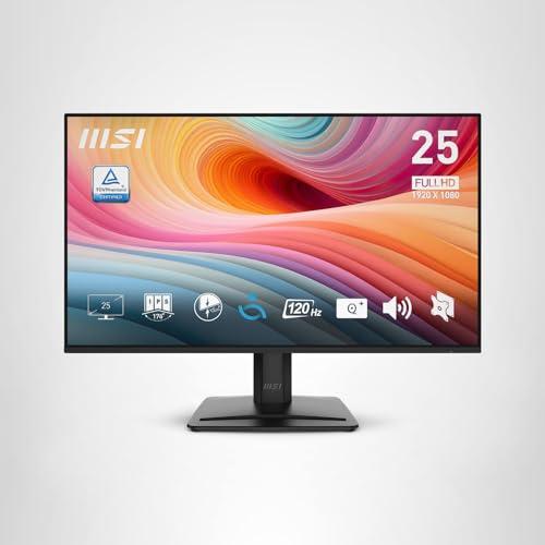 msi PRO MP251 E2 24.5-inch IPS 1920 x 1080 (FHD) Gaming Office Monitor, 120Hz, Adaptive-Synch, HDR Ready, HDMI, VGA & Display Port,VESA Mountable, Tilt, Speaker, 1ms, Black thumbnail 10