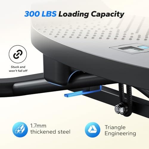 Merach Rocking Steppers for Exercise at Home, Mini Stair Stepper with Resistance Bands, Portable Balance Board Featuring LCD Monitor, 300 lbs Capacity Ski Trainer for Full Body Wor thumbnail 5