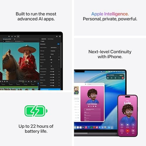 Apple MacBook Pro 2026 con Chip M5 Max (18 CPU/32 GPU): Creada para IA, Pantalla Liquid Retina XDR 16.2", 36GB RAM Unificada, 2TB SSD, Wi-Fi 7, Negro Espacial