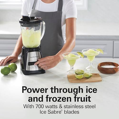 Hamilton Beach Power Elite Wave Action Blender For Smoothies, 40 Oz Glass Jar, 12 Functions Including Puree, Crush Ice, 700 Watts - Black (58148A) thumbnail 2