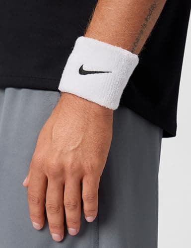 Nike Unisex Adult Swoosh Classic Wristband 2 Pack thumbnail 2