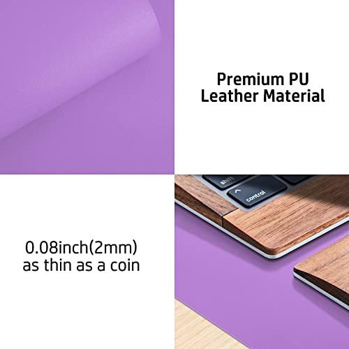 Miniatura de Aothia Leather Desk Pad Protector, Mouse Pad, Office Desk Mat, Non-Slip PU Leather Desk Blotter, Laptop Desk Pad, Waterproof Desk Writing Pad for Office and Home (36" x 17", Iris V 7