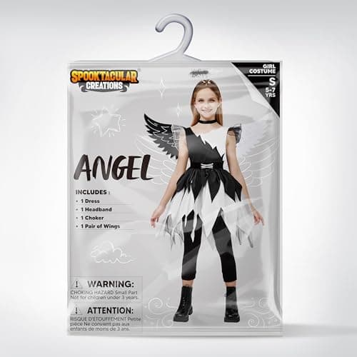 Miniatura de Disfraz de Ángel Caído para Niña Spooktacular Creations, Talla M 6