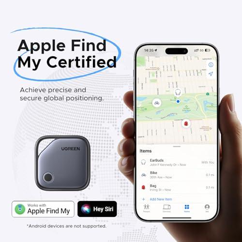UGREEN FineTrack Air Tracker Tags (iOS Only) 4 Pack, 2-Year Replaceable Battery Bluetooth Tracker Compatible with Apple Find My, Item Finder Smart Tag for Keys, Luggage - [Apple Fi thumbnail 2
