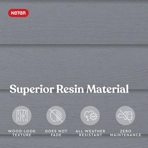 Miniatura de Cobertizo de Resina Keter Manor 4x6 para Almacenamiento Exterior 6