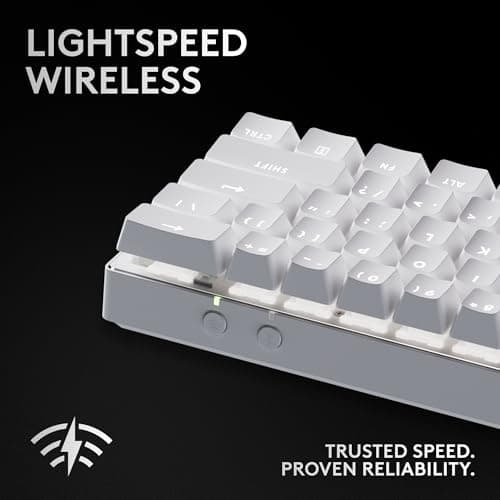 Miniatura de Logitech G PRO X 60 Lightspeed Wireless Gaming Keyboard, Ultra Compact TKL 60% Mechanical Keyboard for Windows PC, LIGHTSYNC RGB, Dual-Shot PBT Keycaps, GX Optical Tactile Switches 3