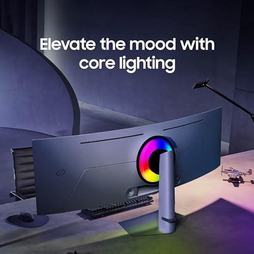 Samsung 49" Odyssey G93SC Series Curved Gaming Monitor, QD-OLED, 240Hz, 0.03ms, DQHD, G-Sync Compatible, FreeSync Premium Pro, Adjustable Stand thumbnail 8
