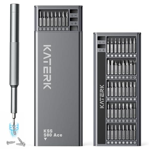 Set de Destornilladores de Precisión KATERK 80 en 1, Kit de Reparación Magnético