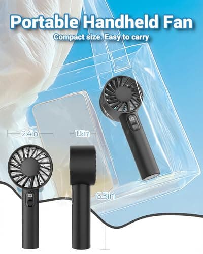 Miniatura de Miniventilador Portátil FrSara Recargable con 6 Velocidades y 3000mAh 7