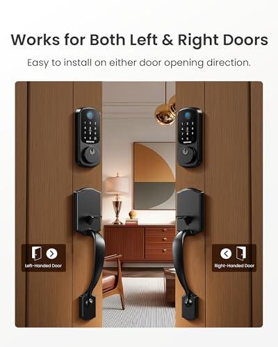 DESLOC B200 Keyless Entry Door Lock with Handle Set, Smart Locks for Front Door, Deadbolt Smart Lock, Front Door Locks Set, Electronic keypad Deadbolt with Handle, 12 Months Batter thumbnail 8