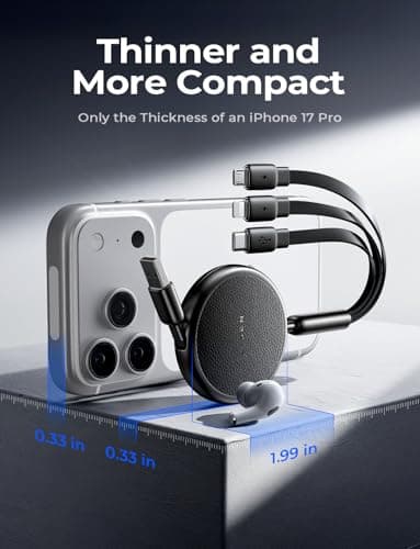 LISEN Multi Charging Cable, Retractable Car Charger for Multiple Devices
