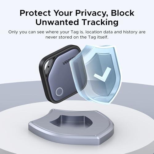 UGREEN FineTrack Air Tracker Tags (iOS Only) 4 Pack, 2-Year Replaceable Battery Bluetooth Tracker Compatible with Apple Find My, Item Finder Smart Tag for Keys, Luggage - [Apple Fi thumbnail 7