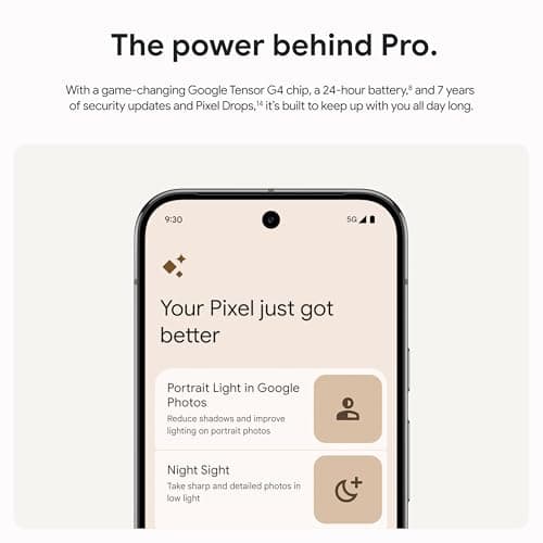 Google Pixel 9 Pro XL - Unlocked Android Smartphone with Gemini, Triple Rear Camera System, 24-Hour Battery, and 6.8" Super Actua Display - Obsidian - 128 GB thumbnail 8