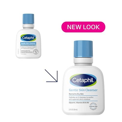 Cetaphil Face Wash, Hydrating Gentle Skin Cleanser for Dry to Normal Sensitive Skin, 2 oz 12 Pack, Fragrance Free, Soap Free and Non-Foaming